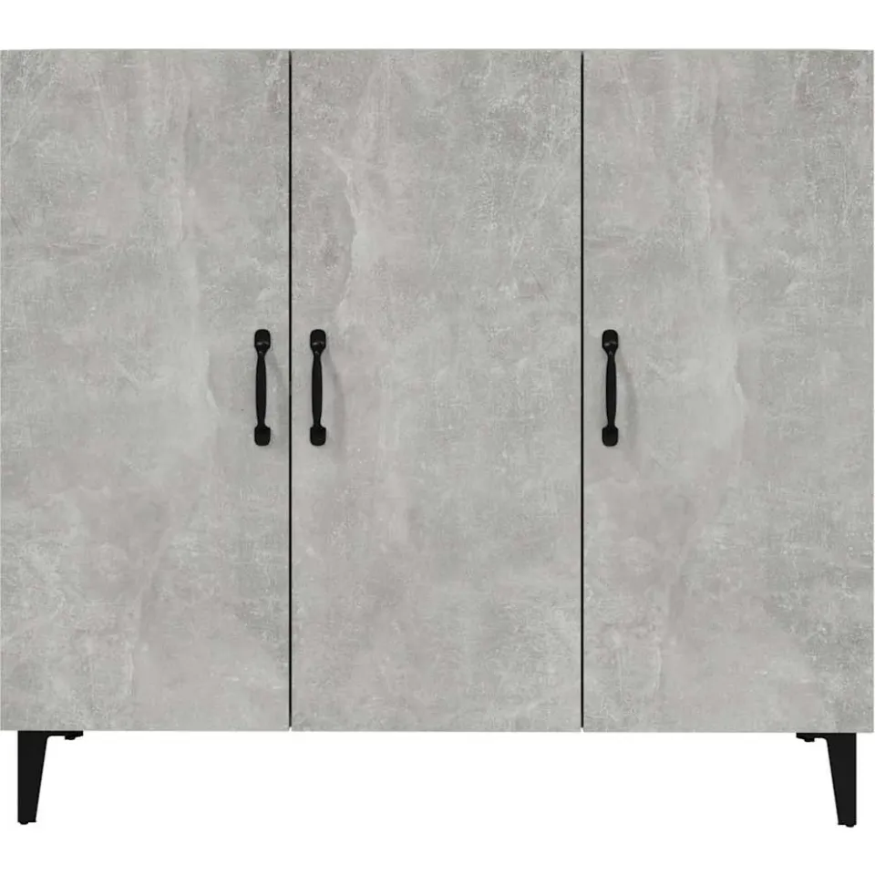 vidaXL Dressoir 90x34x80 cm bewerkt hout betongrijs grijs, foto 4