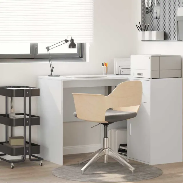 vidaXL Bureau Wit 102 x 50 x 75 cm Bewerkt hout, foto 2
