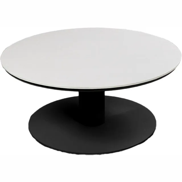 Madison Ronde loungetafel Barletta 80 cm | Sandstone/Black | Kunststof & aluminium