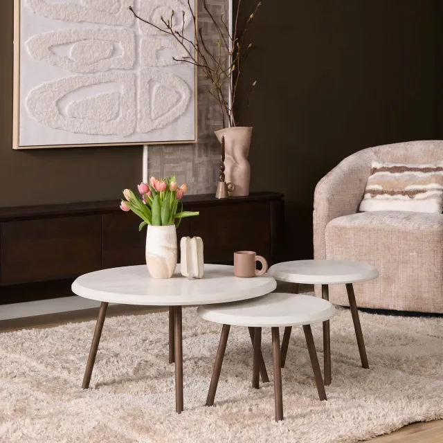Starfurn Salontafel Ohio - Beige - 70x70x45 cm