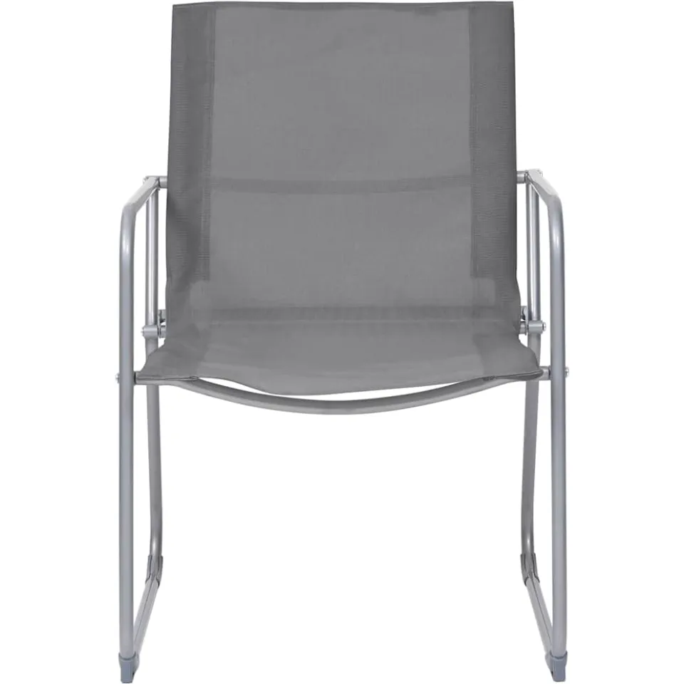 vidaXL 4-delige Loungeset stof en staal grijs, foto 4
