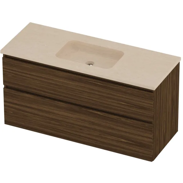 Proline Rollo Badmeubelset Hardsteen Elegant Midden 120x46x62 cm Sand Stone Cabana Oak Eiken
