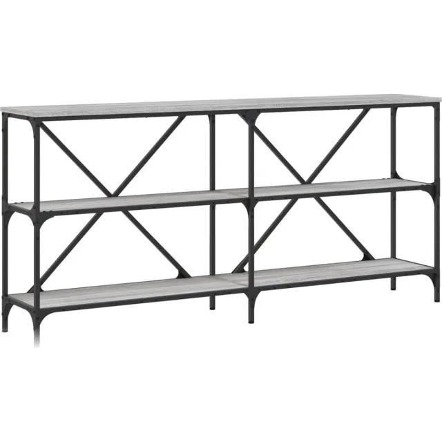 vidaXL Wandtafel - 160x30x75 - cm - bewerkt - hout - en - ijzer - grijs - sonoma - eiken grijs sonoma eiken