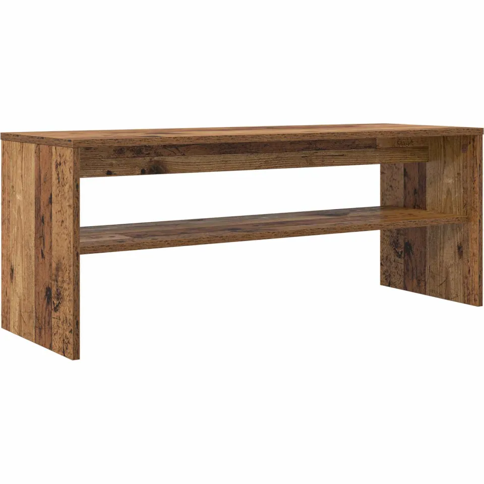 vidaXL TV-kast 100 x 35 x 40 cm Oudhout Bewerkt hout bruin, foto 3