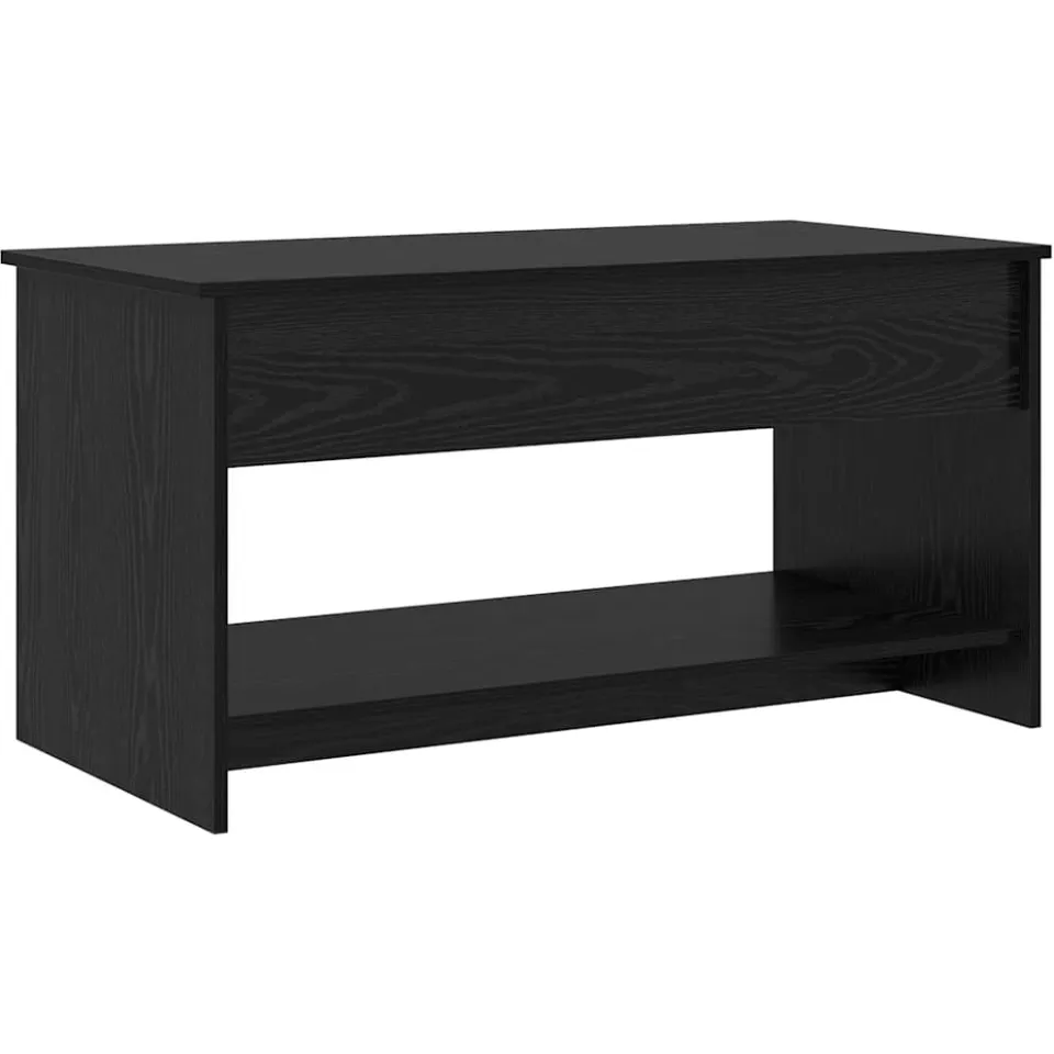 vidaXL Salontafel Zwart Eiken 80 x 50,5 x 41,5 cm Bewerkt hout, foto 4