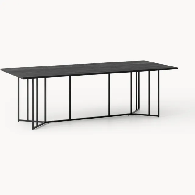 Westwing Collection Eettafel Luca van mangohout, in verschillende formaten Zwart
