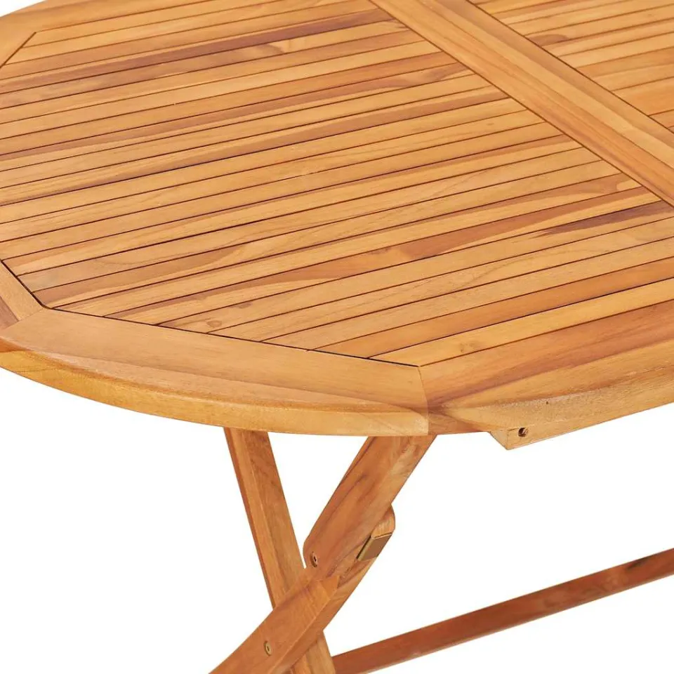 vidaXL Tuintafel inklapbaar 160x80x75 cm massief teakhout bruin, foto 4