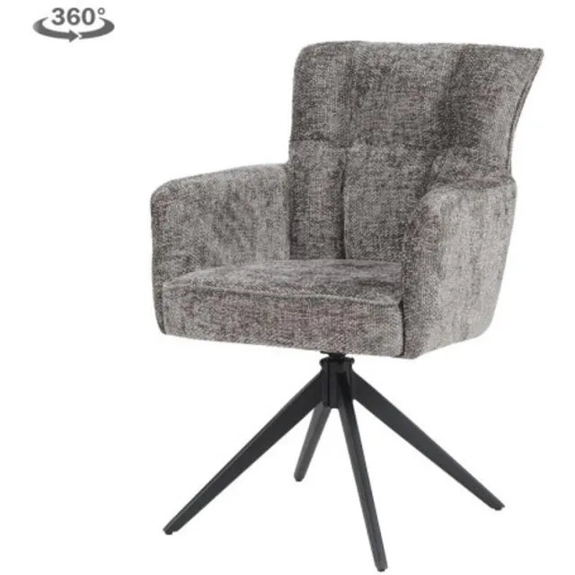 Tower Living Bardi armstoel - charcoal Grijs