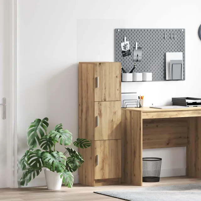 vidaXL Hoge kast Artisan Eiken 31.5 x 32 x 122.5 cm, foto 2