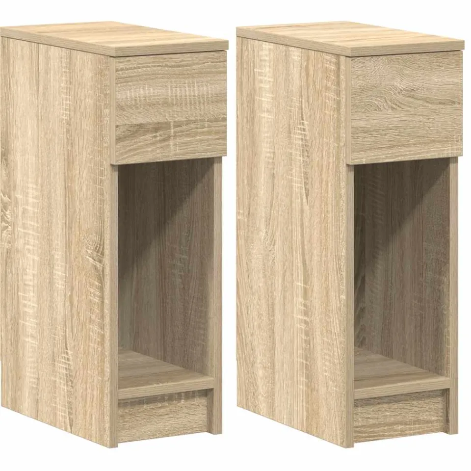 vidaXL Nachtkastjes 2 st met lade 20x36x60 cm sonoma eikenkleurig, foto 3