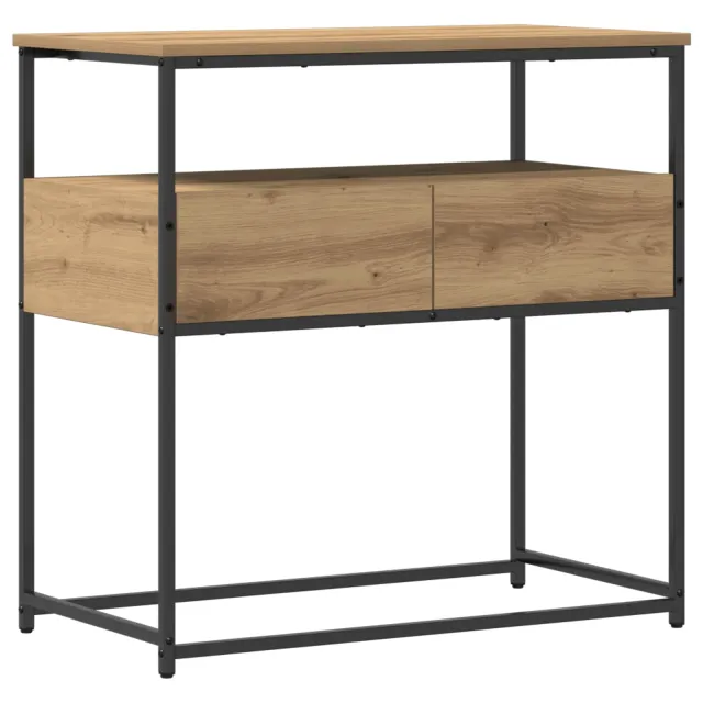 vidaXL Wandtafel Artisan Eiken 75 x 40 x 75 cm Bewerkt hout Bruin