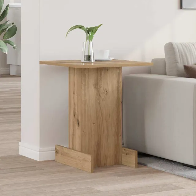 vidaXL Bijzettafel Artisan Eiken 44,5 x 45 x 55 cm Bewerkt hout Bruin