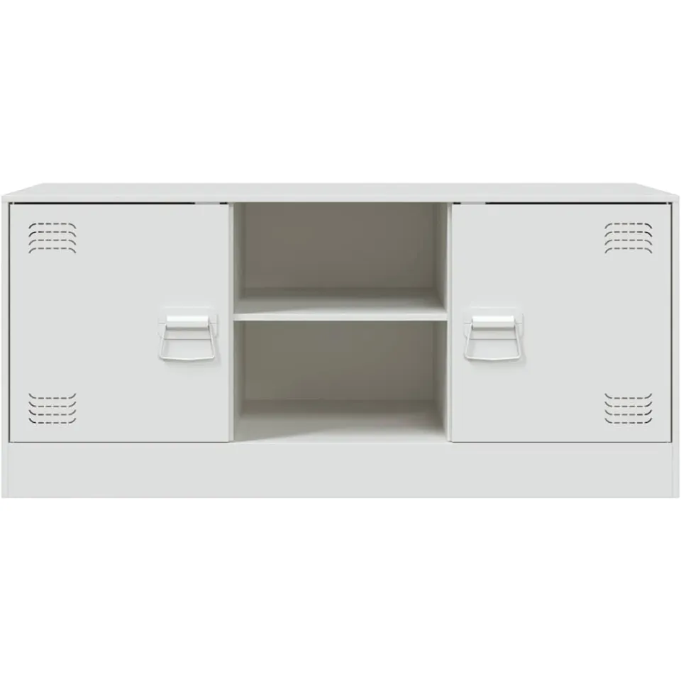 vidaXL Tv-meubel 99x39x44 cm staal wit, foto 4