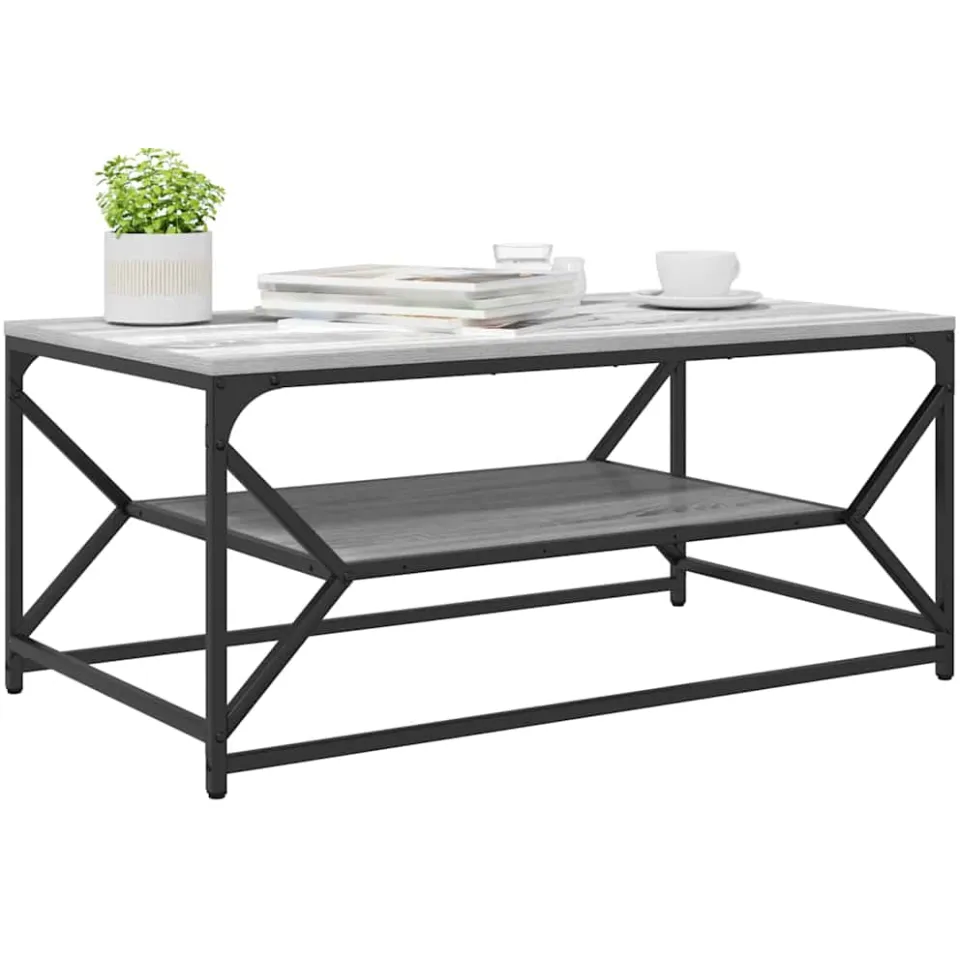 vidaXL Salontafel Grijs Sonoma 90 x 50 x 40 cm, foto 3