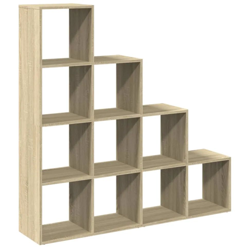 vidaXL Kamerscherm / boekenkast 131,5x29x131,5 cm hout sonoma eiken