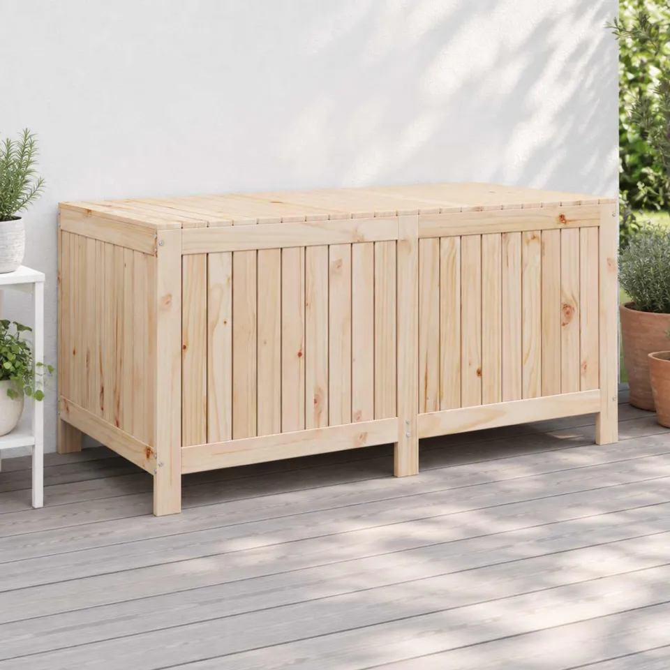 vidaXL Tuinopslagdoos 359 L Massief grenenhout 146,5 x 68 x 63 cm tan, foto 4