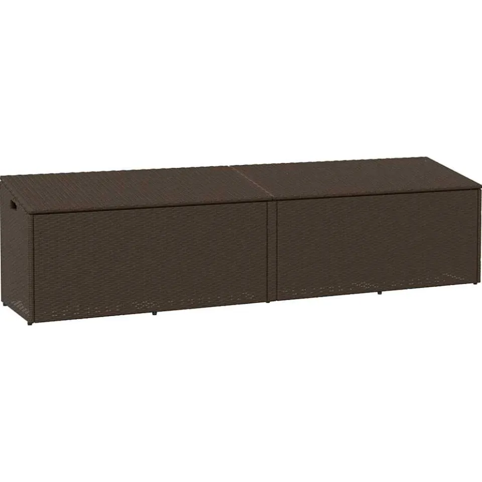 vidaXL Tuinbox 220x50x58 cm poly rattan bruin, foto 3