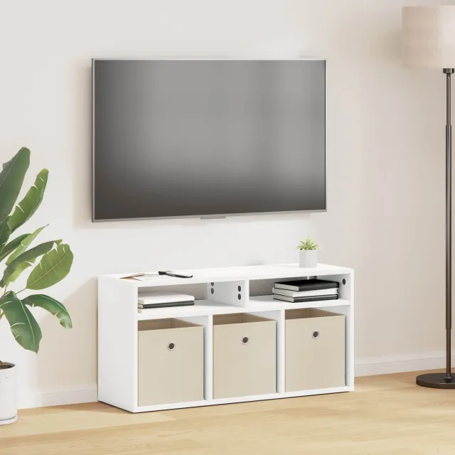 vidaXL Laagkast met lade Wit 87 x 27,5 x 43 cm