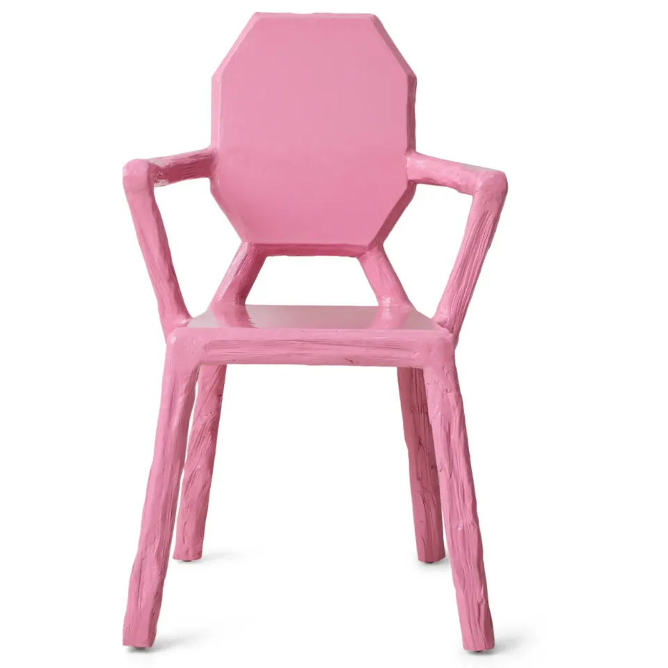 HKLIVING eetkamerstoel Teun Zwets roze, foto 3