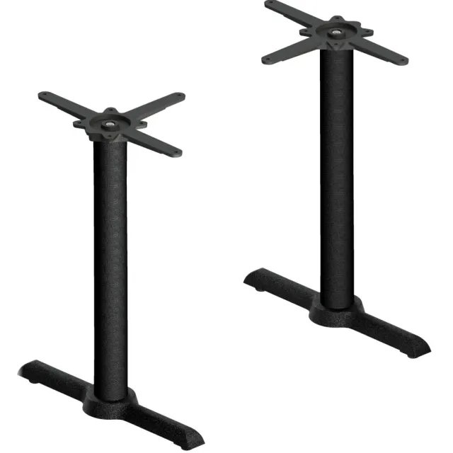 FLAT Dubbele tafelpoot Regulo; 56x13x72 cm (BxLxH); zwart; rechthoekig