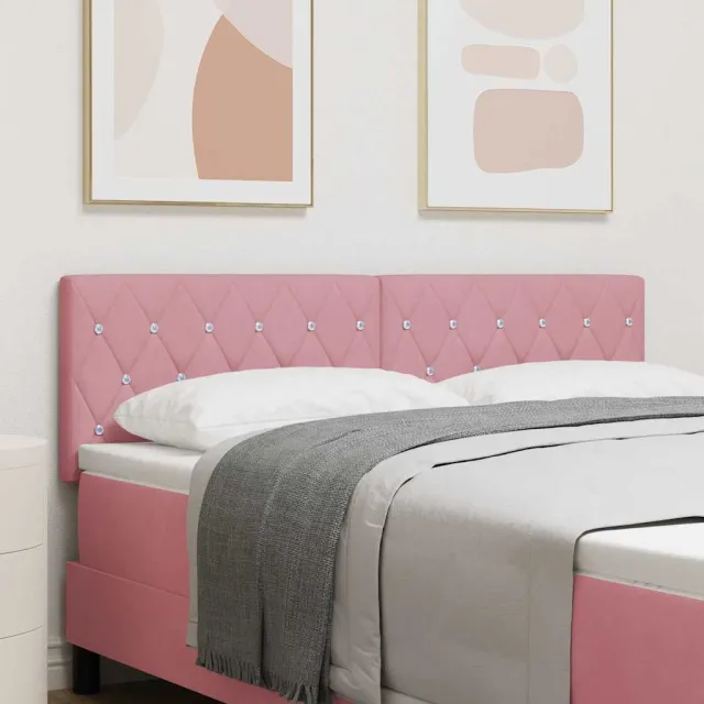 vidaXL Hoofdbord Roze 160 cm Fluweel