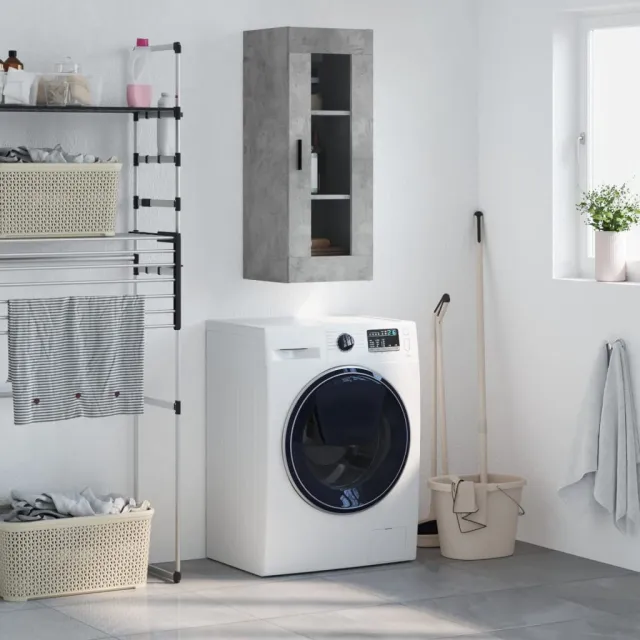 vidaXL Wandkast 34,5x34x90 cm betongrijs