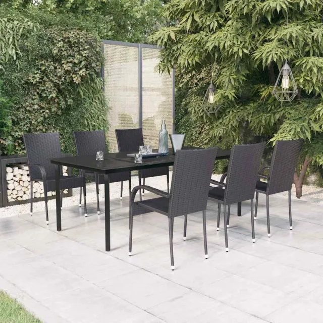 vidaXL 7-delige Tuinset zwart, foto 2