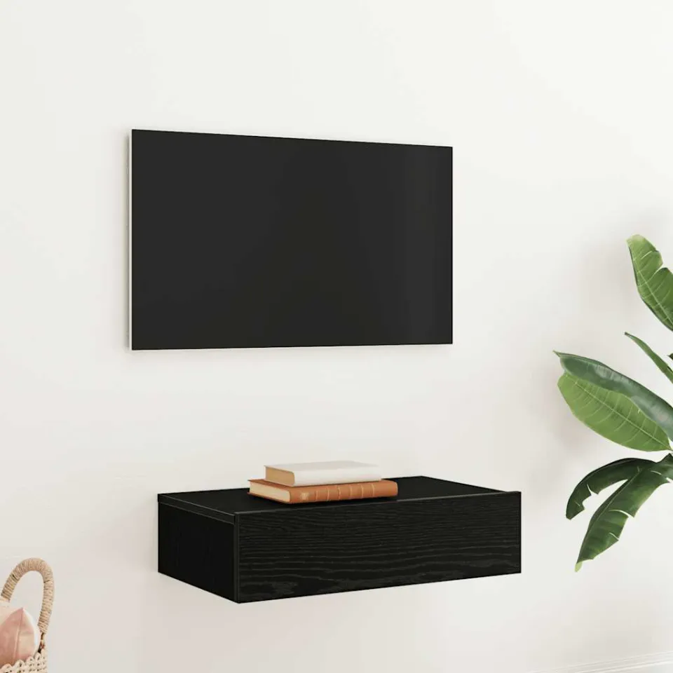 vidaXL Tv-meubel met LED-verlichting 60x35x15,5 cm zwart eikenkleurig, foto 3