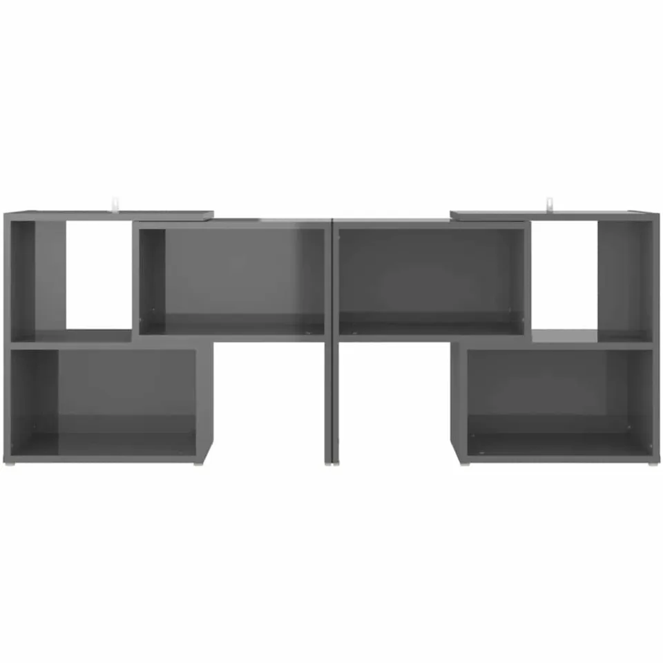 vidaXL Tv-meubel 104x30x52 cm bewerkt hout hoogglans grijs