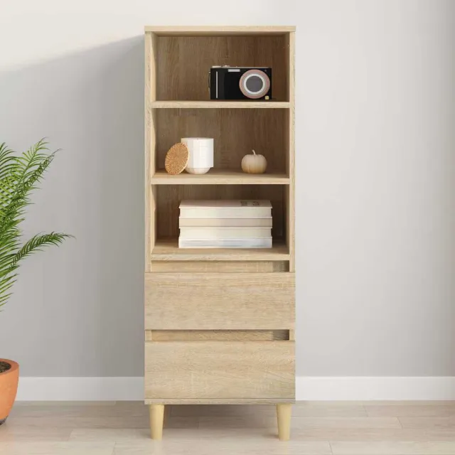 vidaXL Hoge kast 40x36x110 cm bewerkt hout sonoma eiken, foto 2