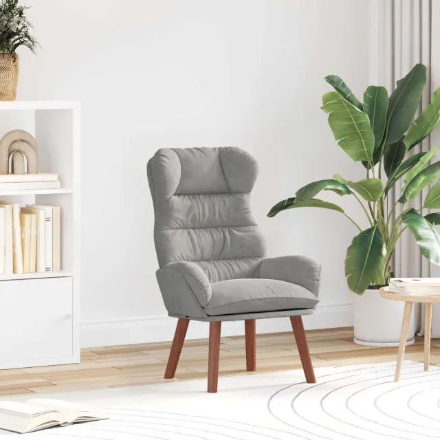 vidaXL Fauteuil Lichtgrijs 69 x 74 x 93 cm Fluweel
