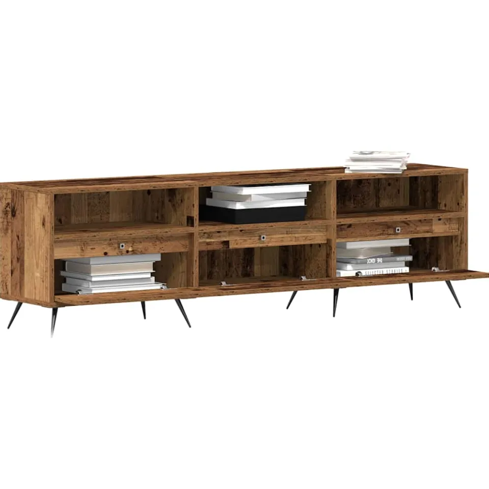 vidaXL TV-kast 150 x 30 x 44,5 cm Oud hout Bewerkt hout Bruin