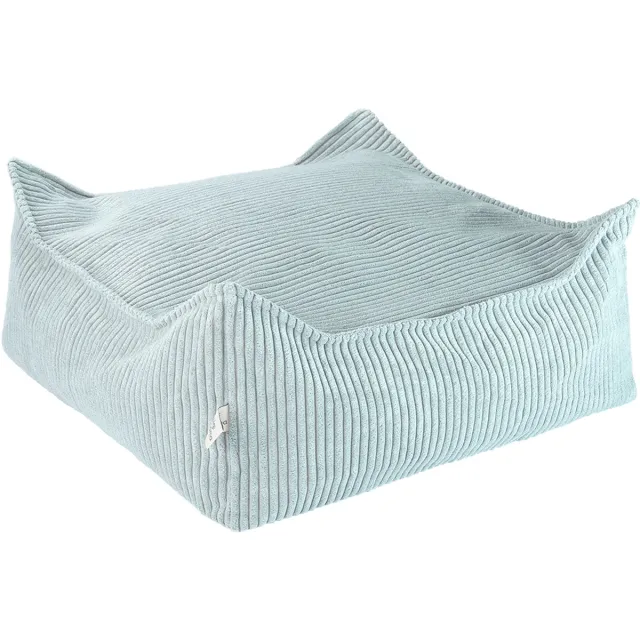Wigiwama Corduroy Square Ottoman / Poef - 80x70x50cm - Peppermint Green Groen