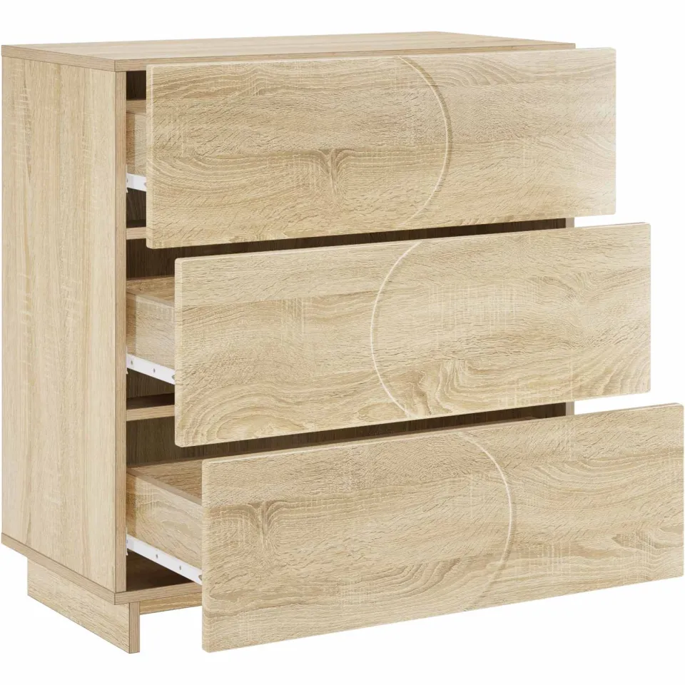 vidaXL Dressoir Sonoma Eiken 70 x 38 x 75 cm Bewerkt hout Bruin