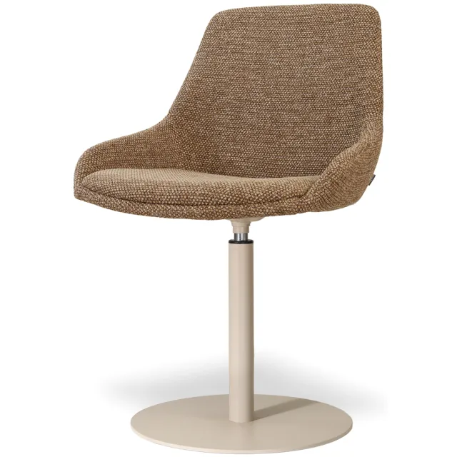 Nolon Niva-Isa draaibare tulp eetkamerstoel bruin blend - beige onderstel, foto 2