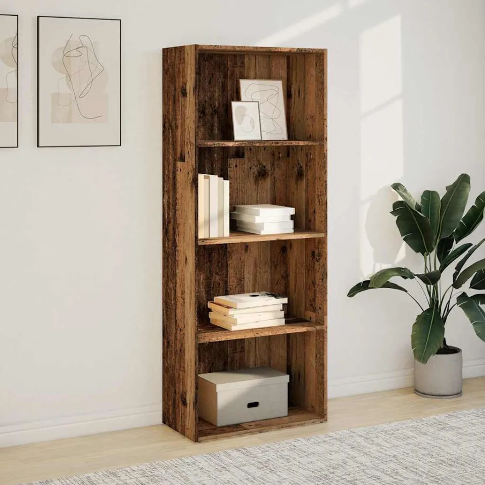vidaXL Boekenkast 60x30x152 cm bewerkt hout oud houtkleurig bruin, foto 2