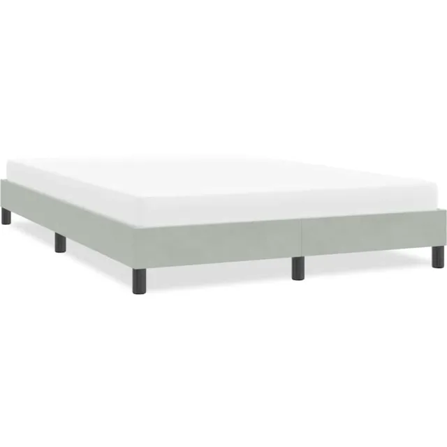 vidaXL Bedframe zonder matras 160x210 cm fluweel lichtgrijs