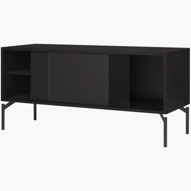 noo.ma Tv-meubel Met Mini met schuifdeuren Zwart