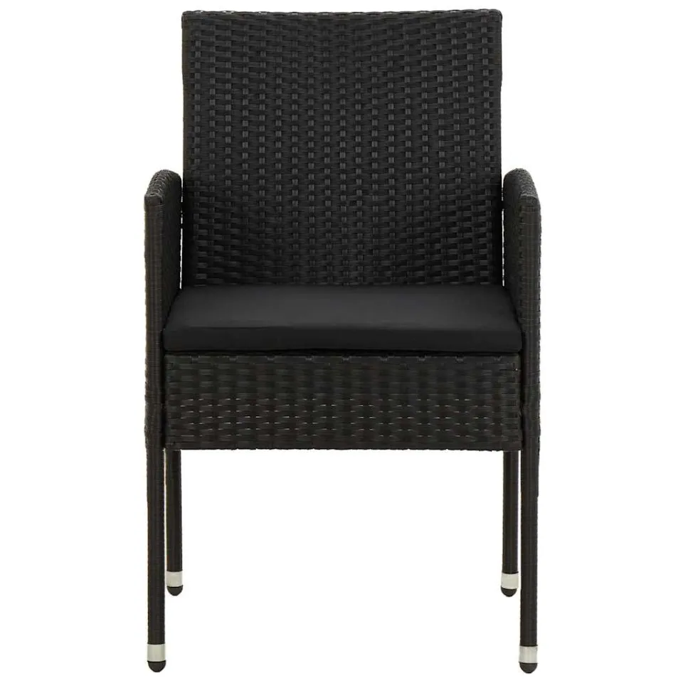 vidaXL 9-delige Tuinset poly rattan zwart, foto 4