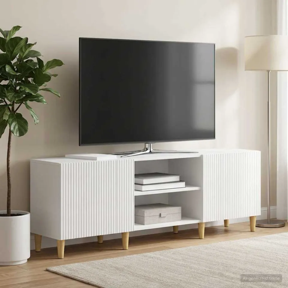 vidaXL TV-kast Hoogglans Wit 150 x 31 x 50 cm Bewerkt hout, foto 4