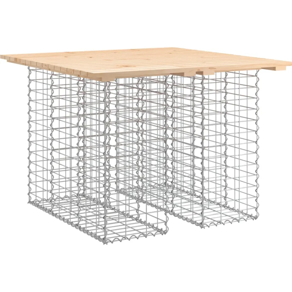 vidaXL Tuintafel schanskorfontwerp 100x102x72 cm massief grenenhout bruin, foto 3