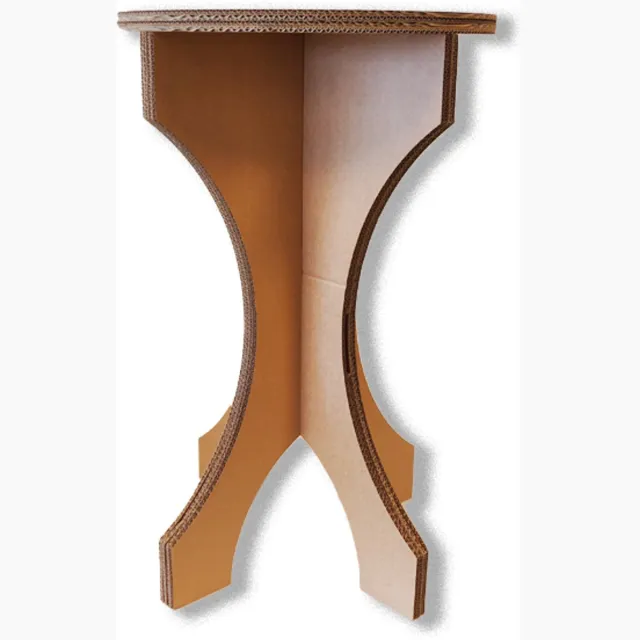 Kartent Kartonnen bijzettafel - 50 x 50 x 80 cm - Kartent Bruin