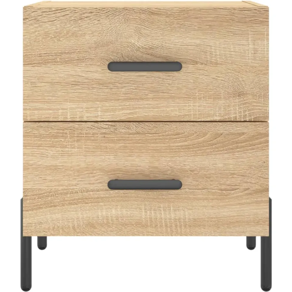 vidaXL Nachtkastje 40x35x47,5 cm bewerkt hout sonoma eikenkleurig, foto 4