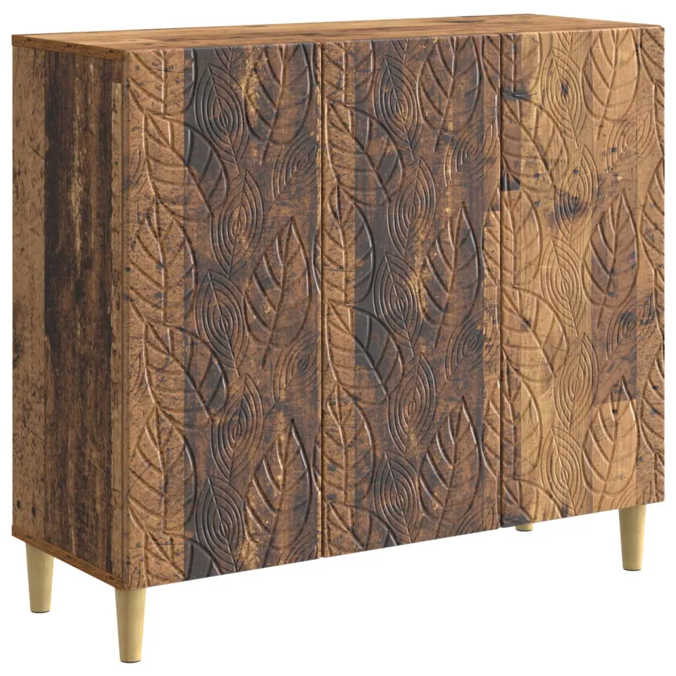 vidaXL Dressoir Oud hout 89 x 34,5 x 80 cm Bewerkt hout bruin, foto 3