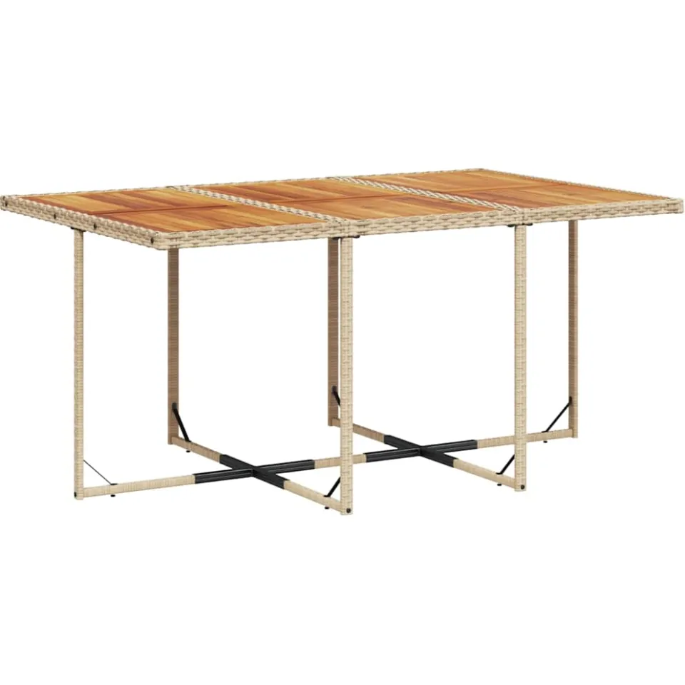 vidaXL 11-delige Tuinset met kussens poly rattan beige, foto 3