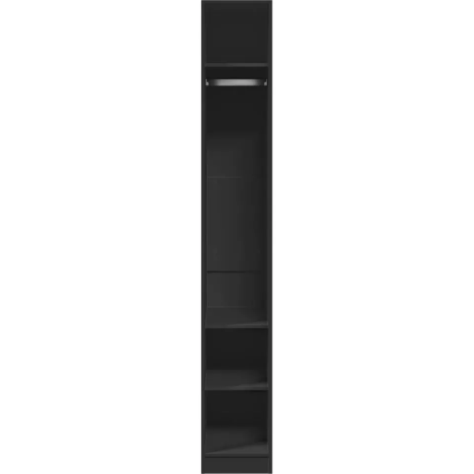 vidaXL Kledingkast 30x50x200 cm bewerkt hout zwart