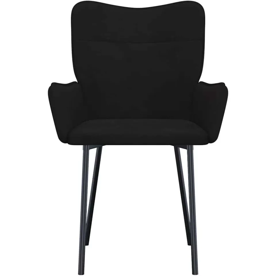 vidaXL Eetkamerstoelen 2 st fluweel zwart, foto 4