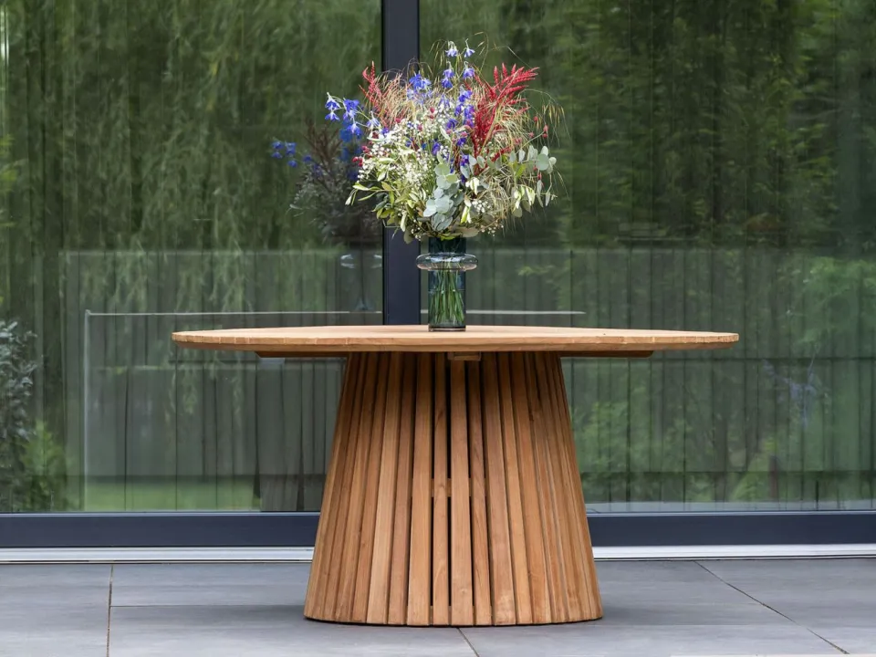 Bellagio tuinmeubelen Bellagio Santa Severina dining tuintafel ø150cm (h: 76cm) bruin, foto 2