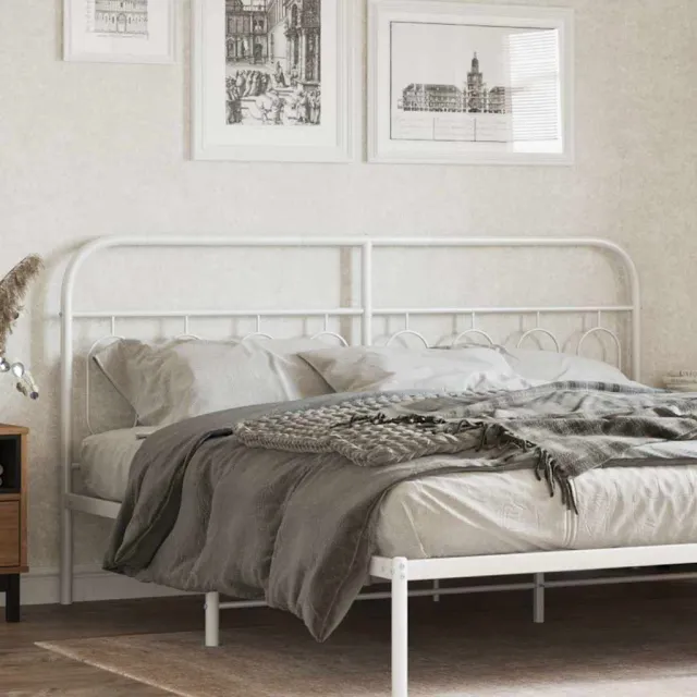 vidaXL Vervangend hoofdbord 183 cm metaal wit