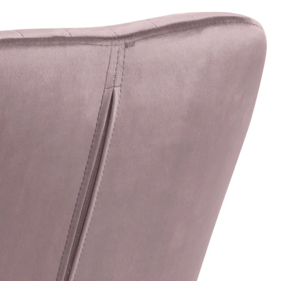 Lisomme Djura velvet eetkamerstoel roze, foto 5